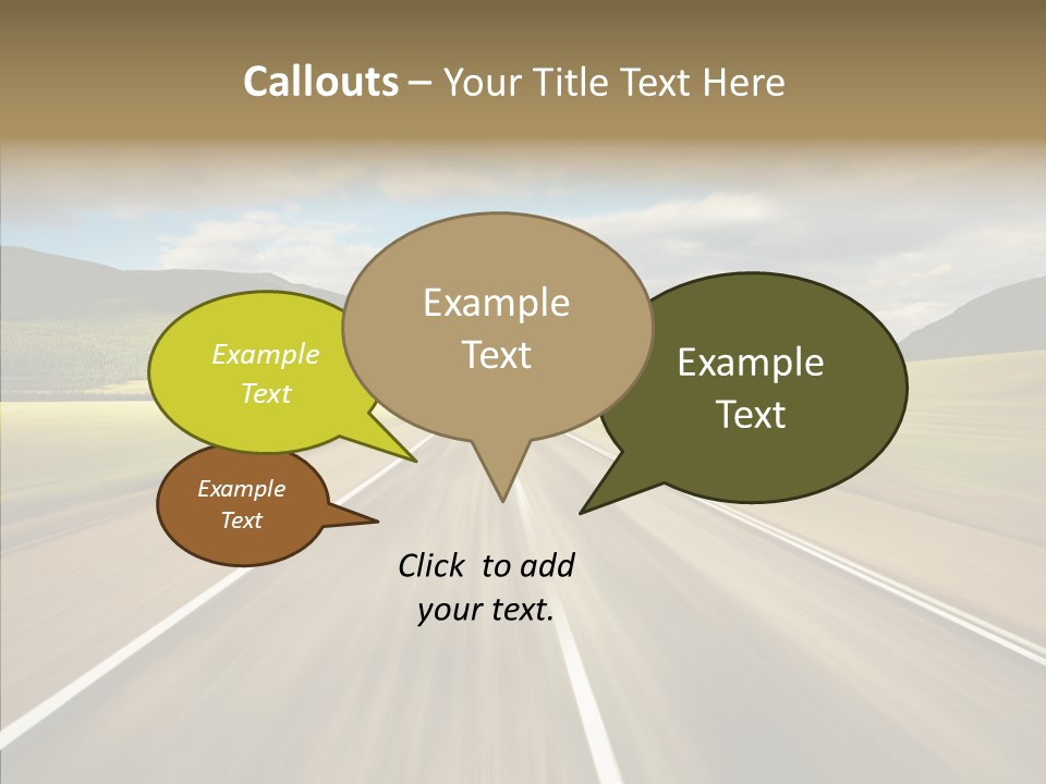 Stripped Blur Drive PowerPoint Template