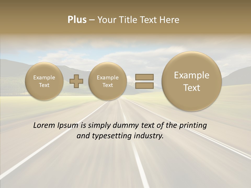 Stripped Blur Drive PowerPoint Template
