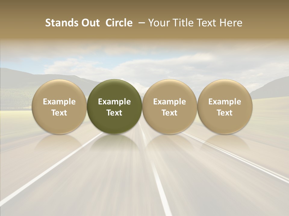 Stripped Blur Drive PowerPoint Template