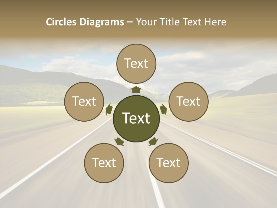 Stripped Blur Drive PowerPoint Template