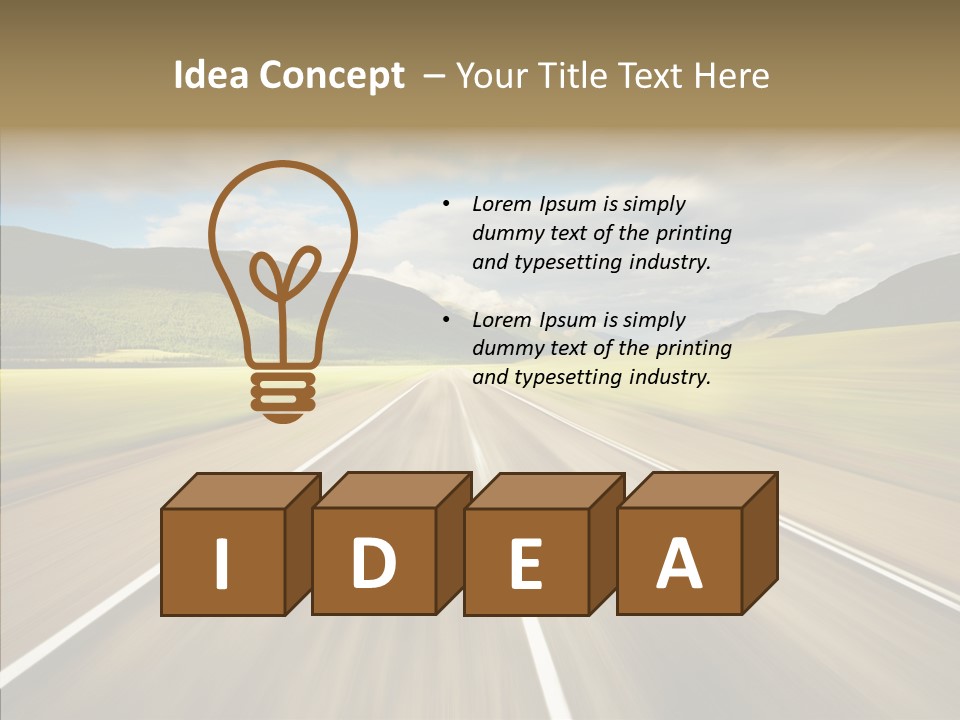 Stripped Blur Drive PowerPoint Template