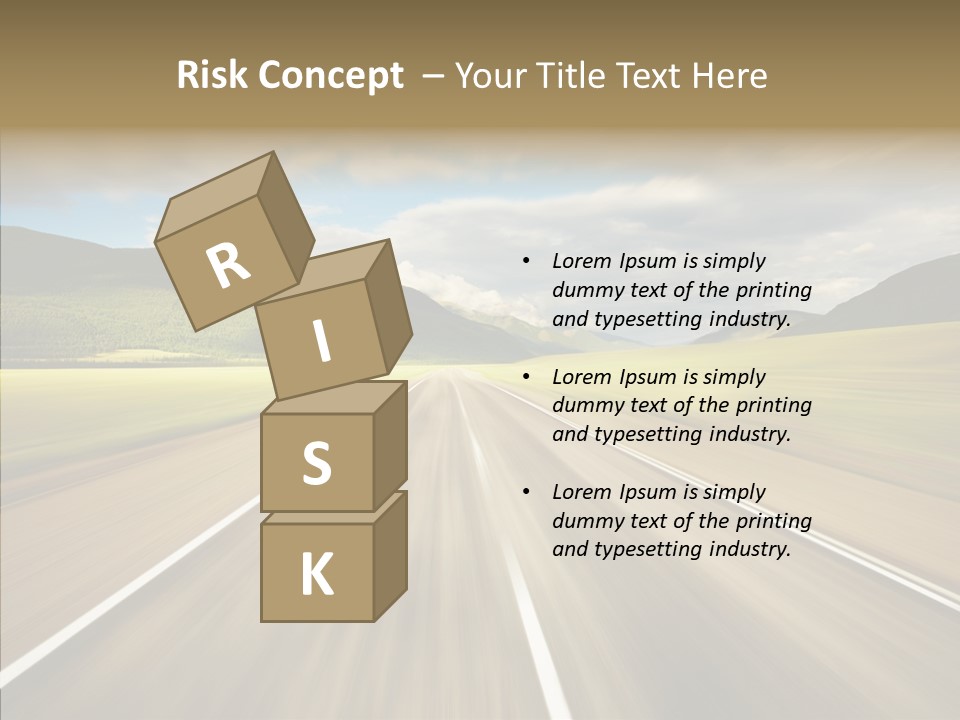 Stripped Blur Drive PowerPoint Template