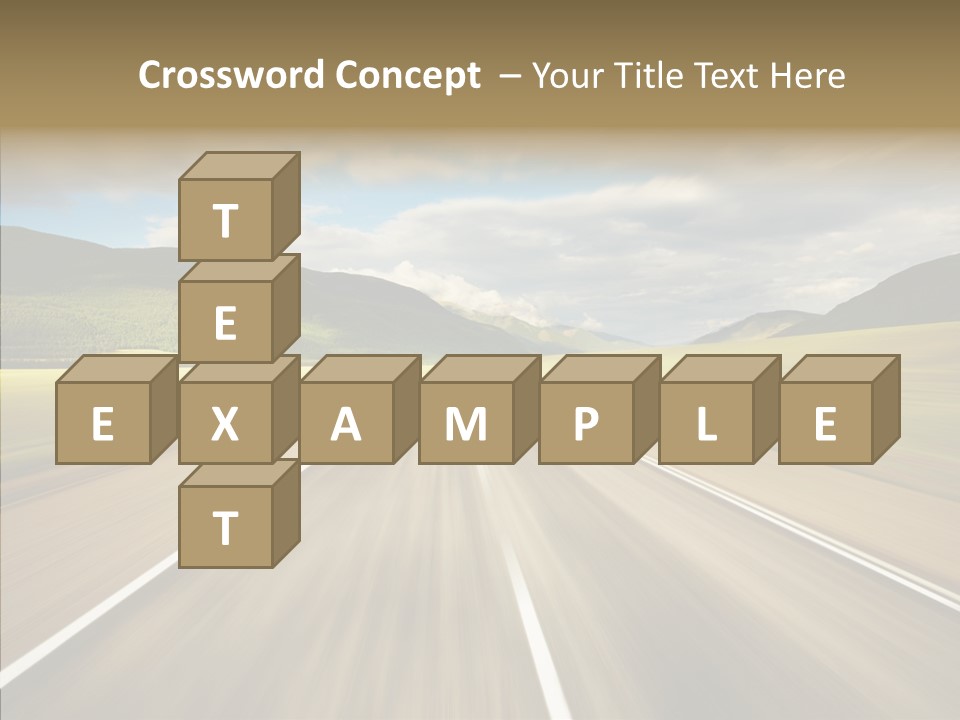 Stripped Blur Drive PowerPoint Template