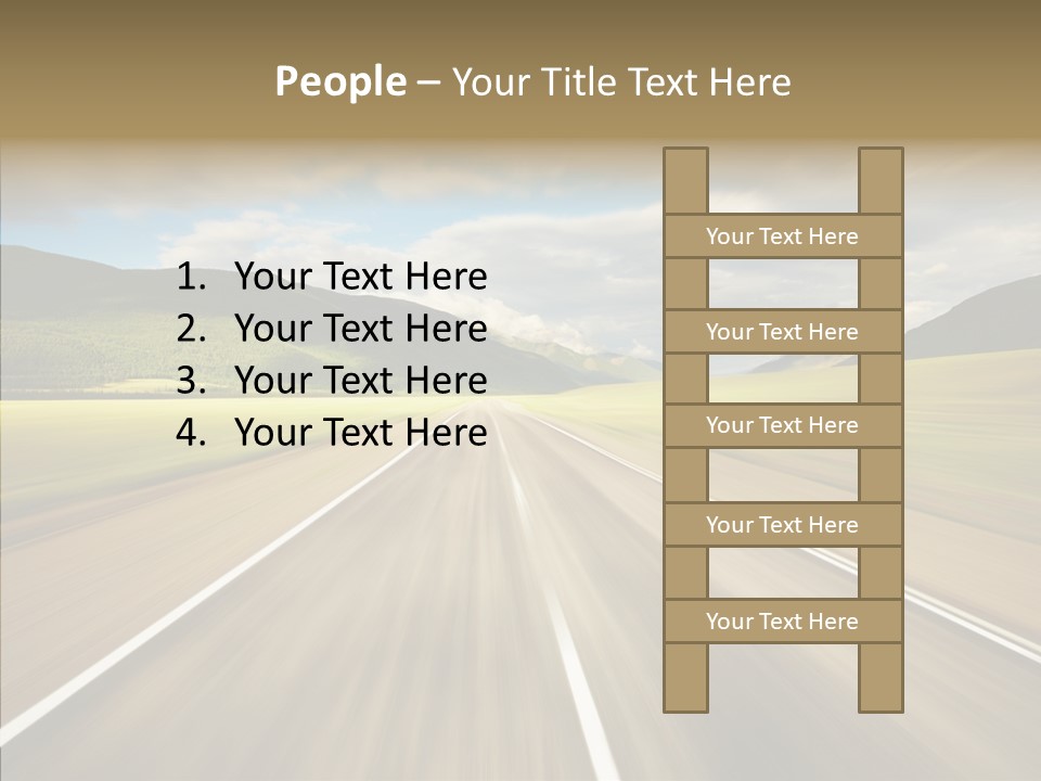 Stripped Blur Drive PowerPoint Template
