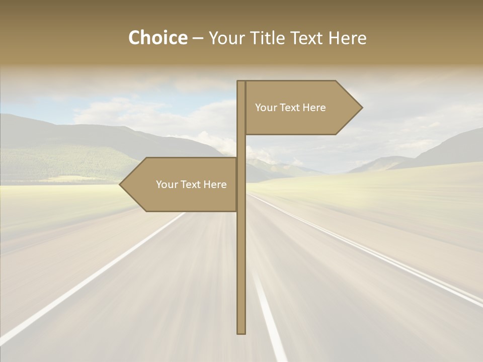 Stripped Blur Drive PowerPoint Template