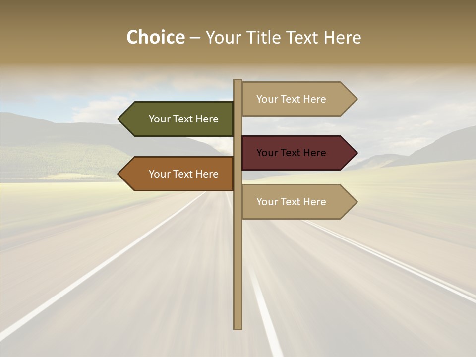 Stripped Blur Drive PowerPoint Template