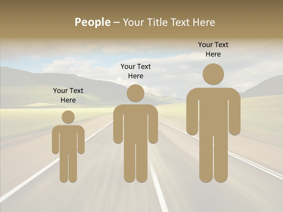 Stripped Blur Drive PowerPoint Template