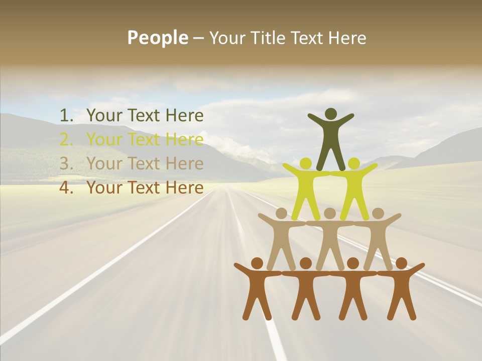 Stripped Blur Drive PowerPoint Template