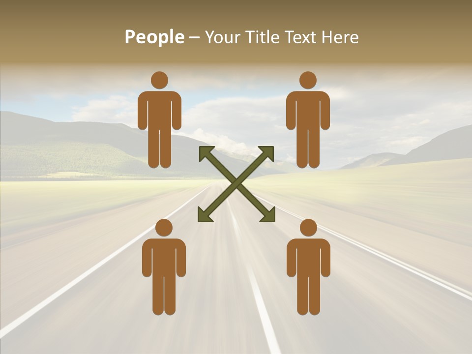 Stripped Blur Drive PowerPoint Template