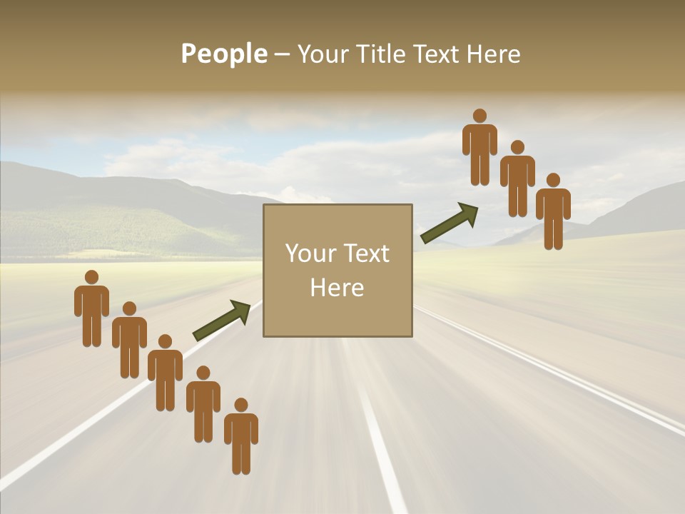 Stripped Blur Drive PowerPoint Template