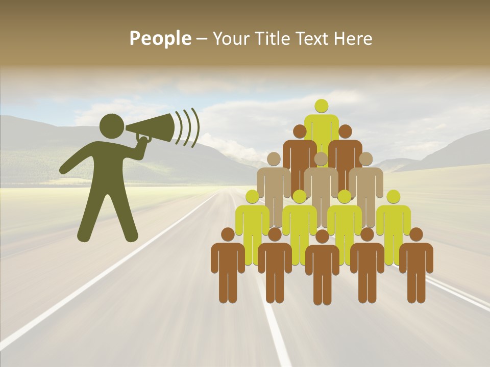 Stripped Blur Drive PowerPoint Template