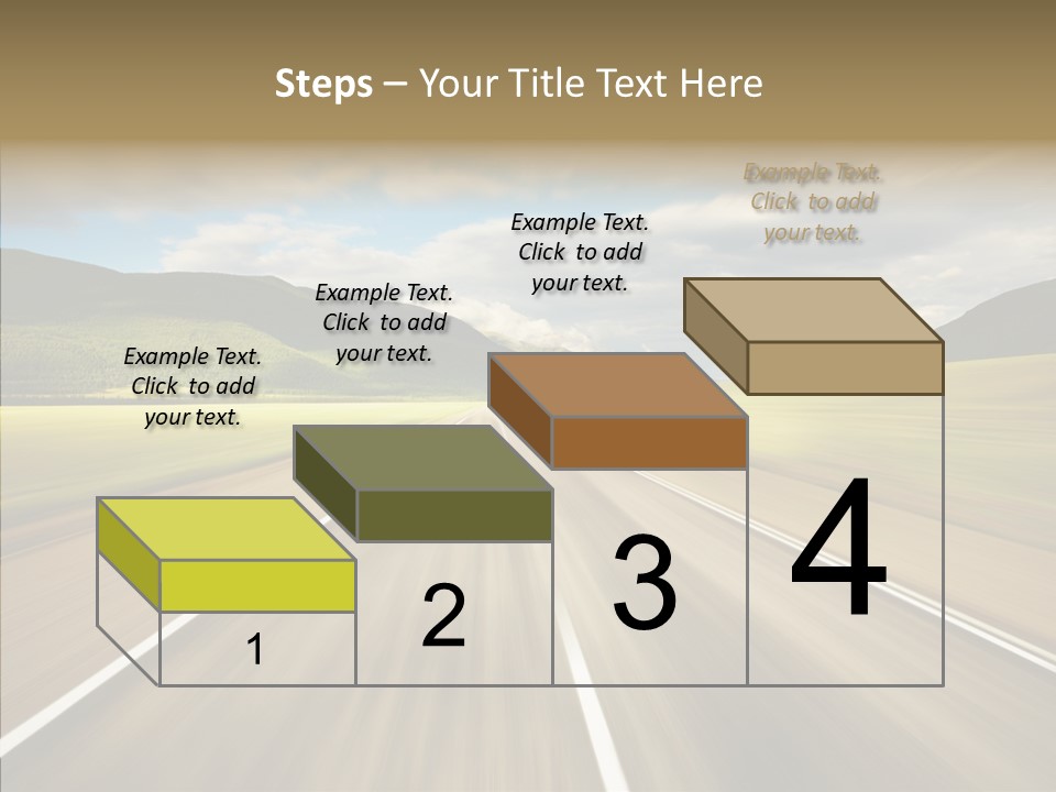 Stripped Blur Drive PowerPoint Template