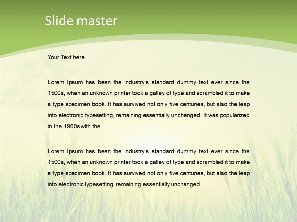 Green Orange Summertime PowerPoint Template