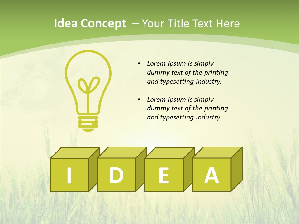 Green Orange Summertime PowerPoint Template