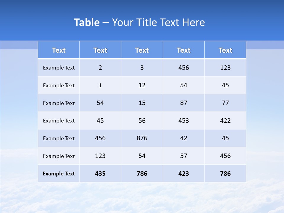 Fly Sky Spirit PowerPoint Template