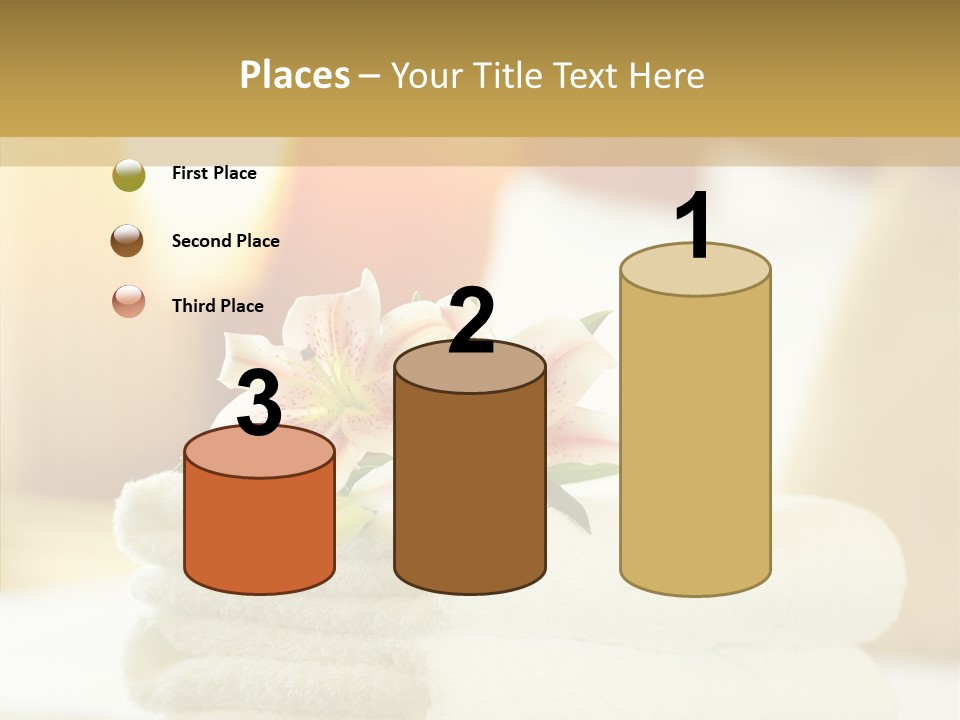 White Bed Folded PowerPoint Template