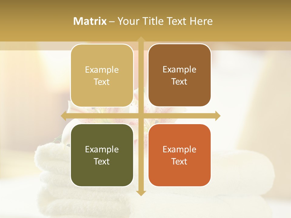 White Bed Folded PowerPoint Template