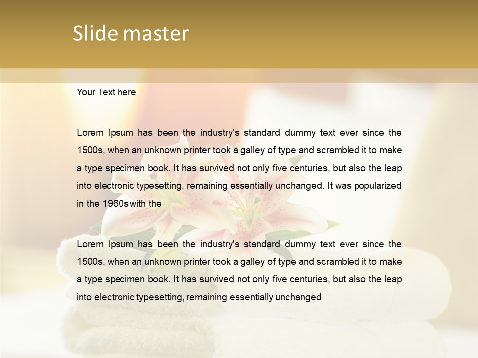 White Bed Folded PowerPoint Template