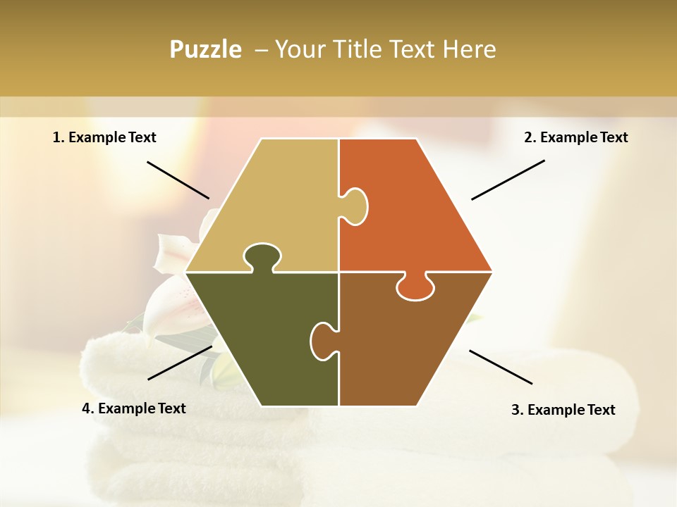 White Bed Folded PowerPoint Template