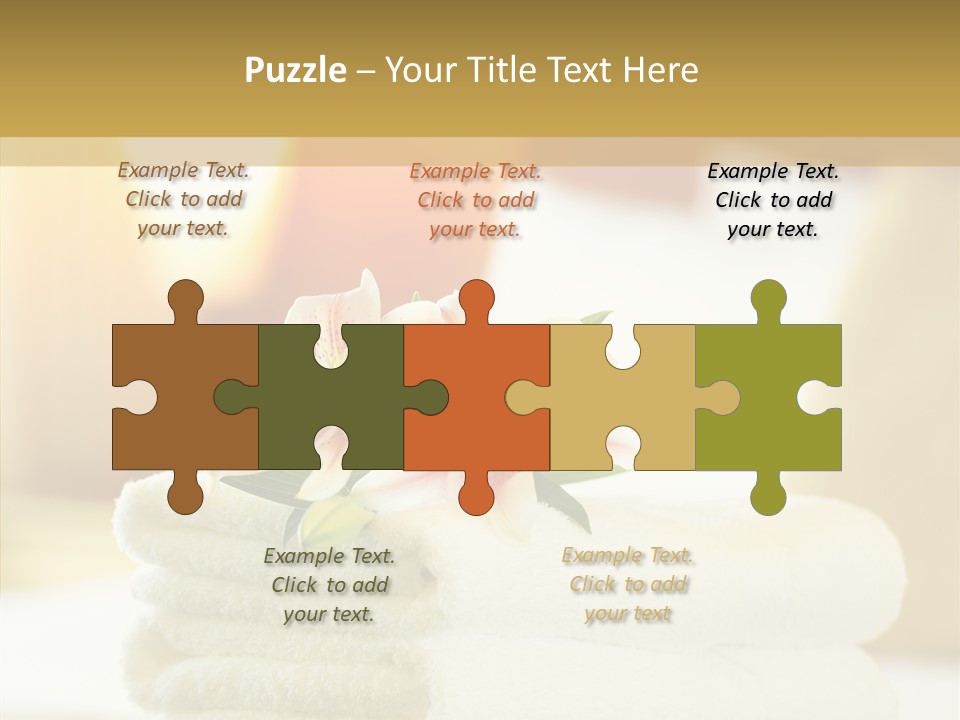 White Bed Folded PowerPoint Template