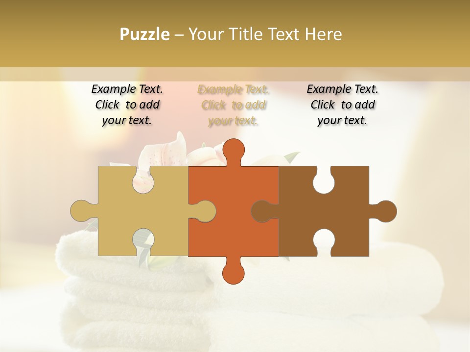 White Bed Folded PowerPoint Template