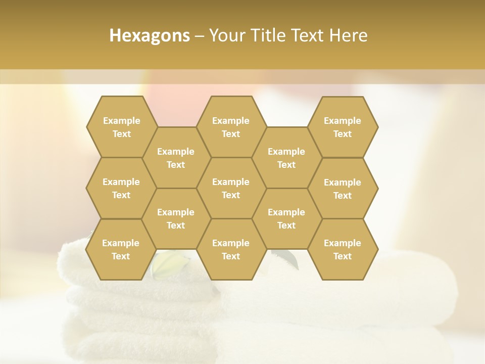 White Bed Folded PowerPoint Template