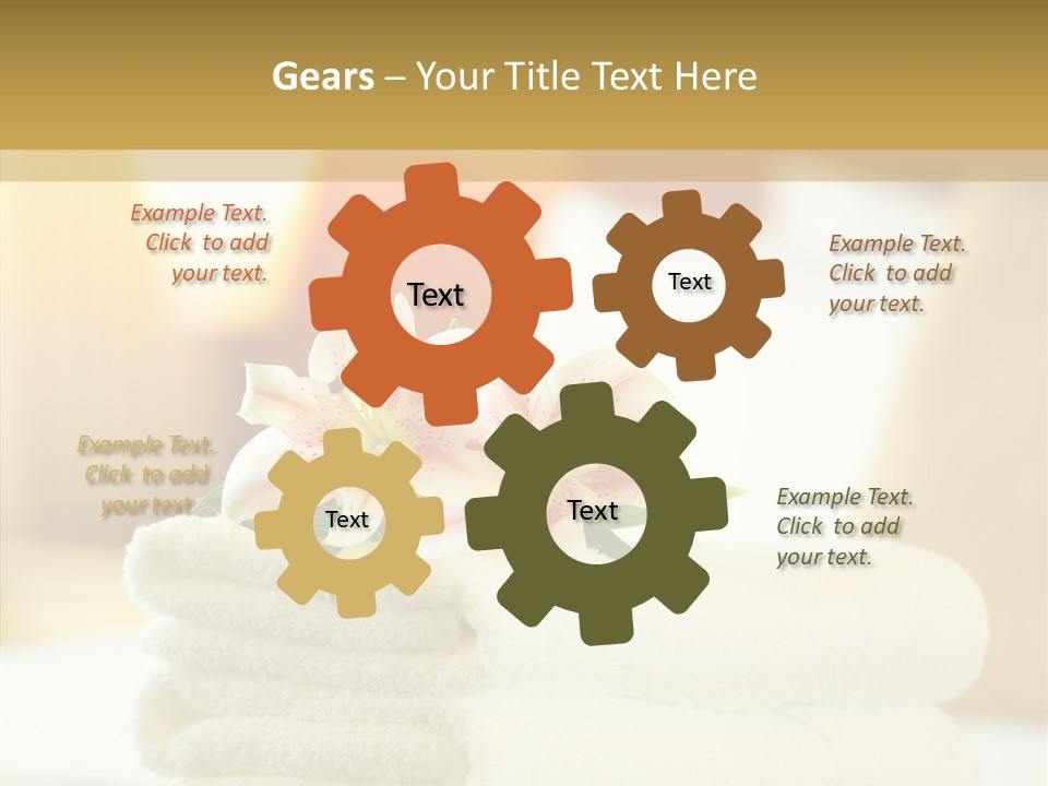 White Bed Folded PowerPoint Template