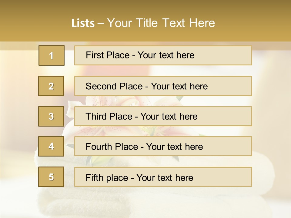 White Bed Folded PowerPoint Template