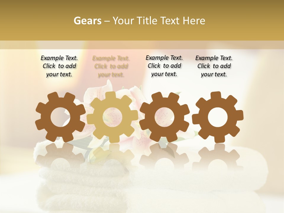 White Bed Folded PowerPoint Template