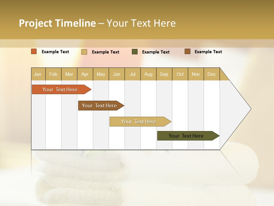 White Bed Folded PowerPoint Template