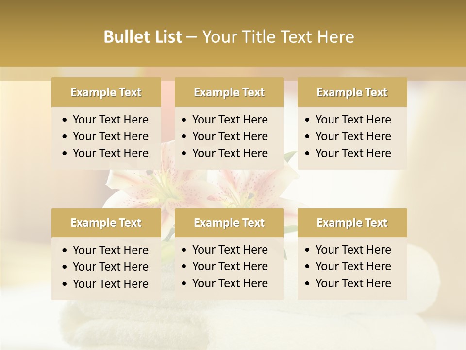 White Bed Folded PowerPoint Template