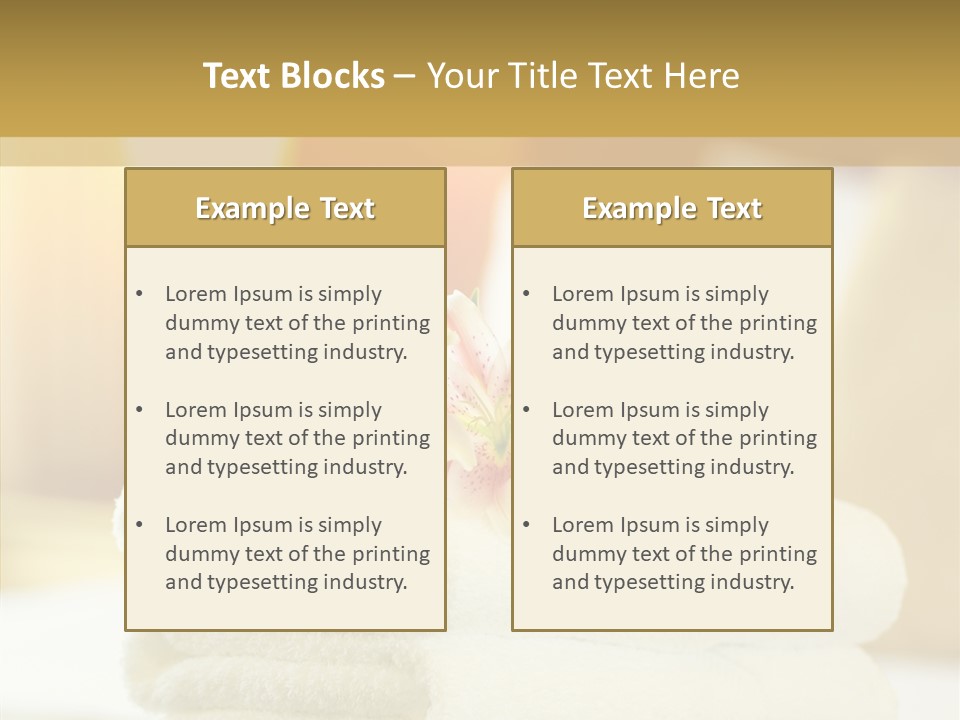 White Bed Folded PowerPoint Template