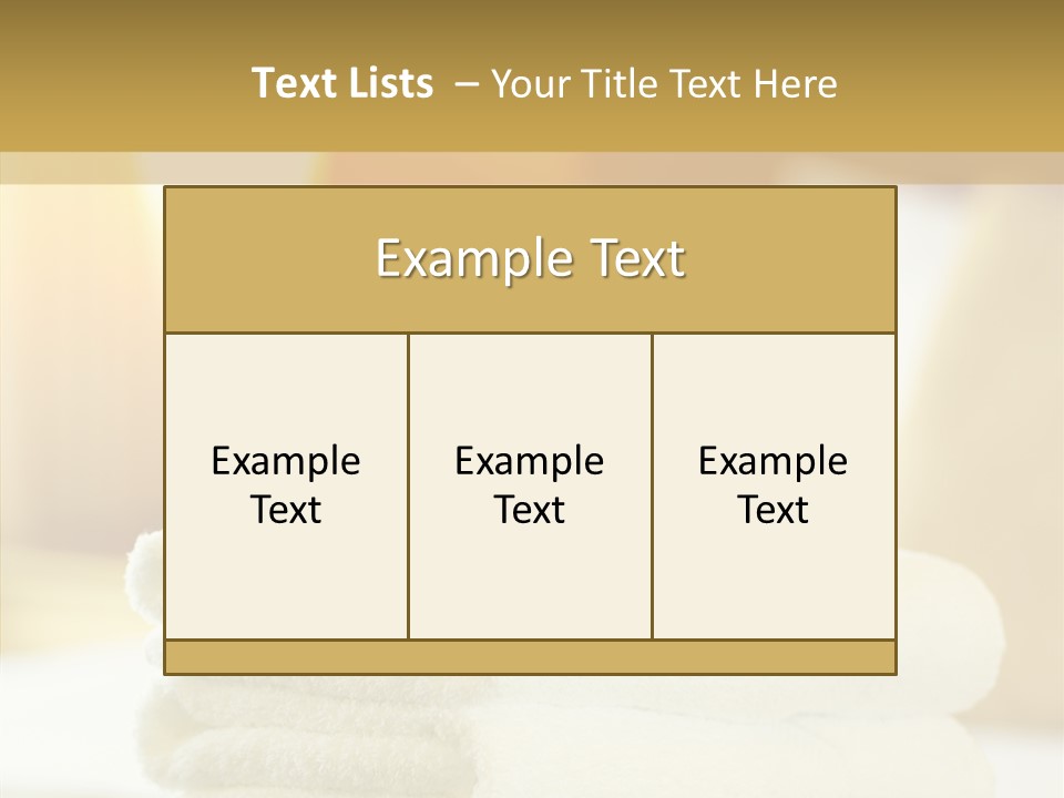 White Bed Folded PowerPoint Template