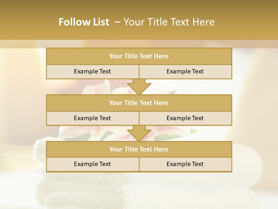 White Bed Folded PowerPoint Template
