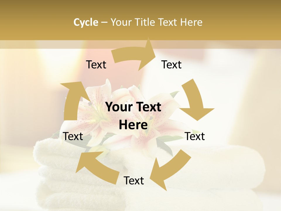 White Bed Folded PowerPoint Template