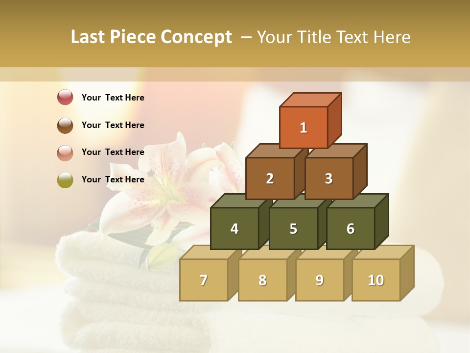 White Bed Folded PowerPoint Template