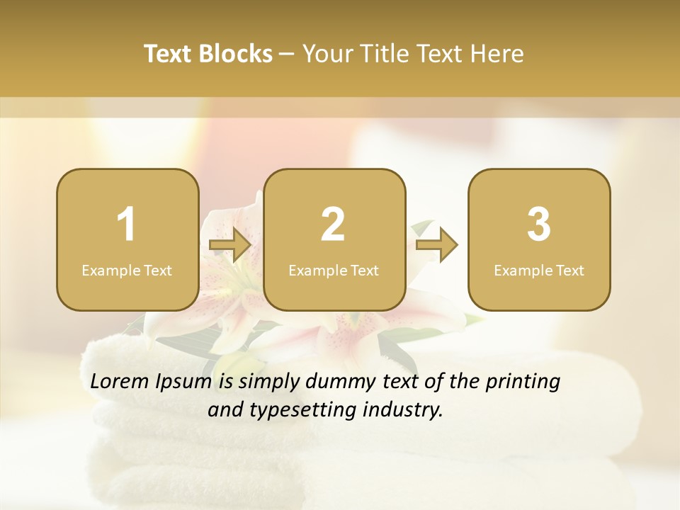 White Bed Folded PowerPoint Template