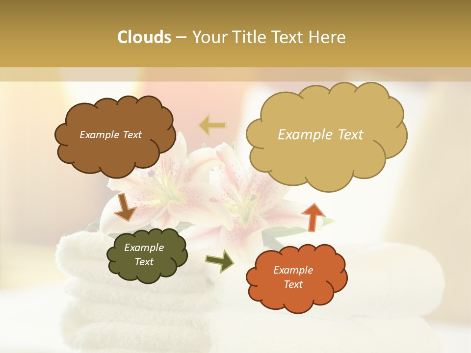 White Bed Folded PowerPoint Template