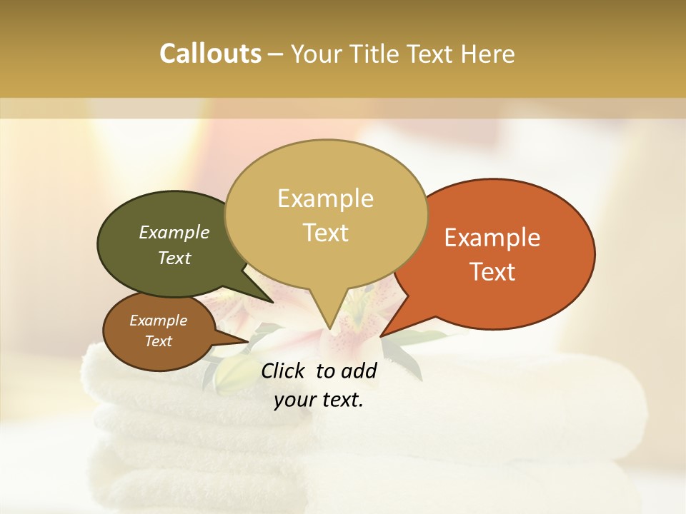 White Bed Folded PowerPoint Template