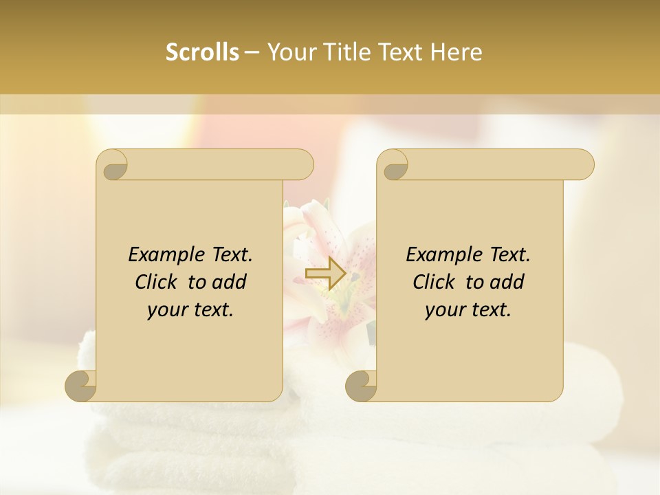 White Bed Folded PowerPoint Template