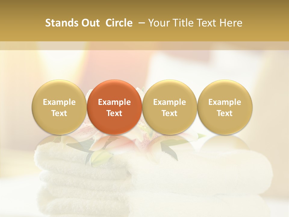 White Bed Folded PowerPoint Template