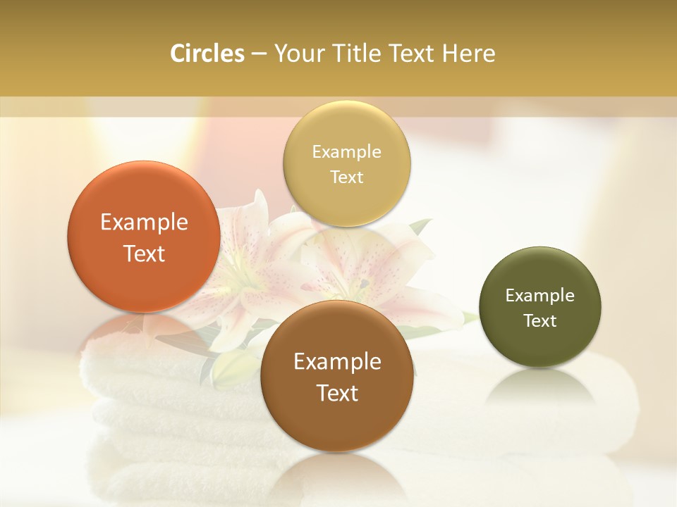 White Bed Folded PowerPoint Template