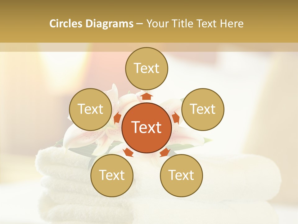 White Bed Folded PowerPoint Template