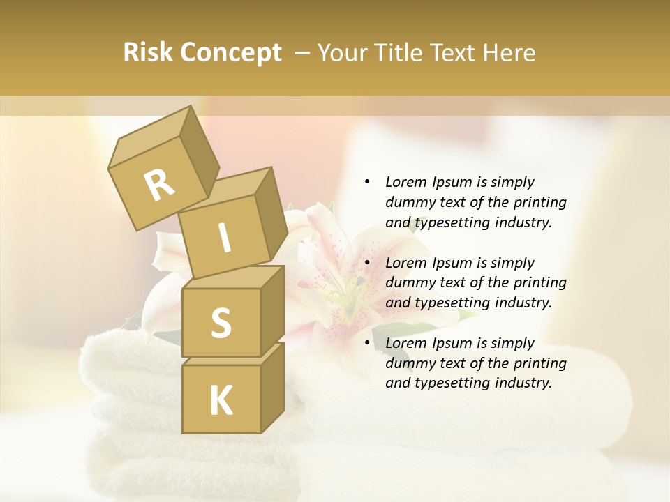 White Bed Folded PowerPoint Template