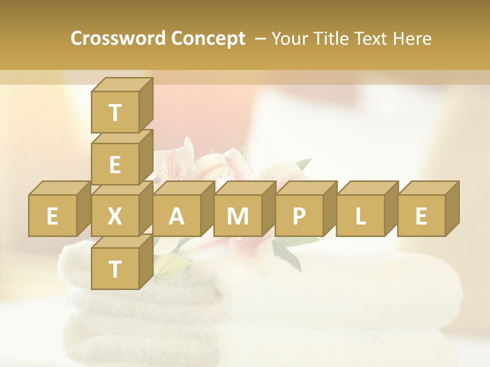 White Bed Folded PowerPoint Template