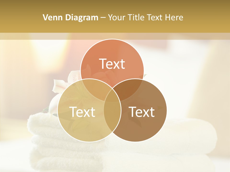 White Bed Folded PowerPoint Template