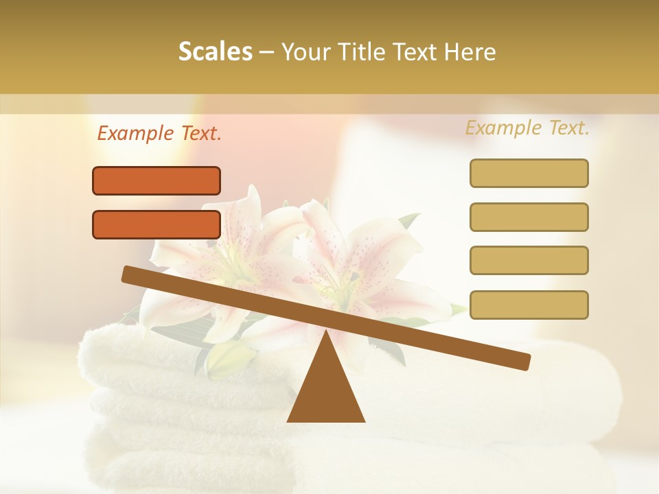 White Bed Folded PowerPoint Template