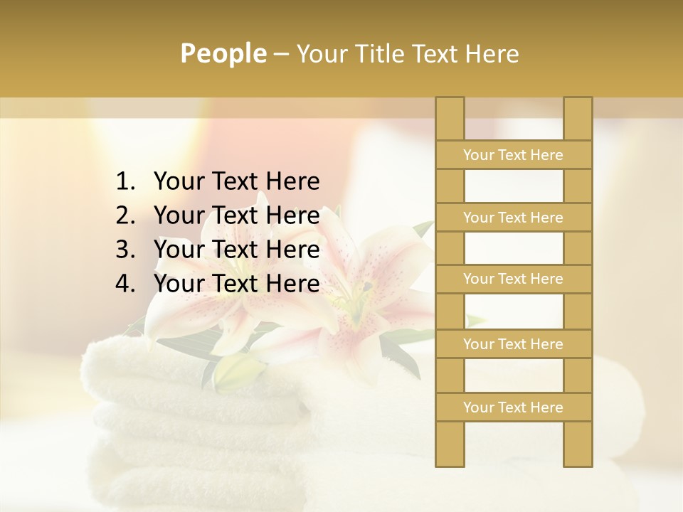 White Bed Folded PowerPoint Template