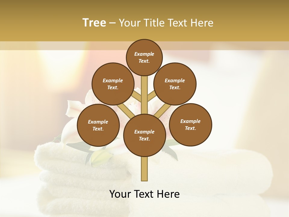 White Bed Folded PowerPoint Template