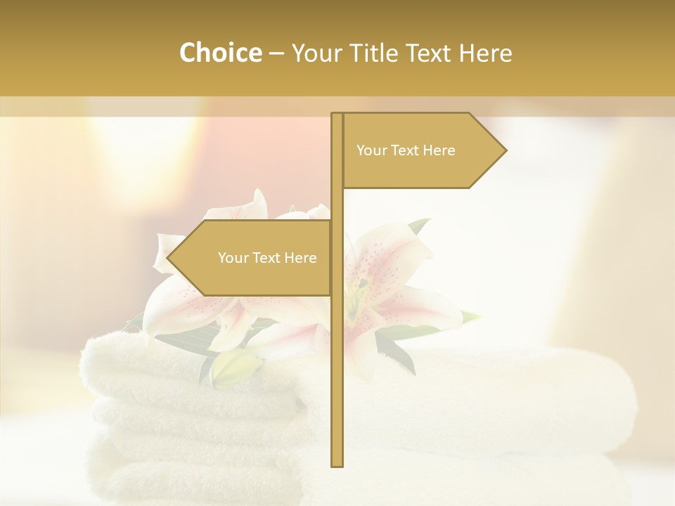 White Bed Folded PowerPoint Template